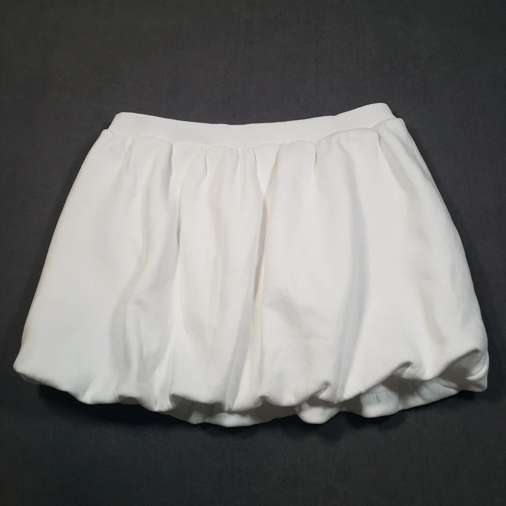 OFFLINE‎ by Aerie Bubble Skort Womens XL White Fleece Mini Skirt with Shorts